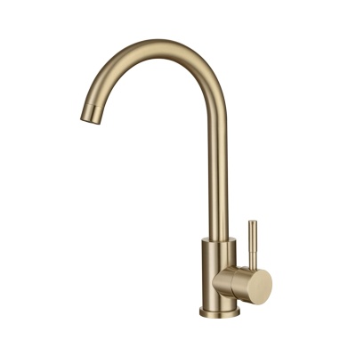 Ergo Side Lever Mono Sink Mixer - Brushed Brass